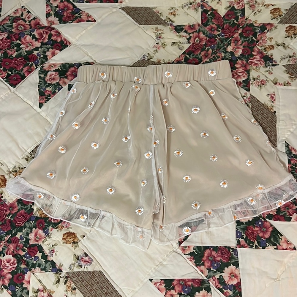 Cute Floral High Rise Shorts